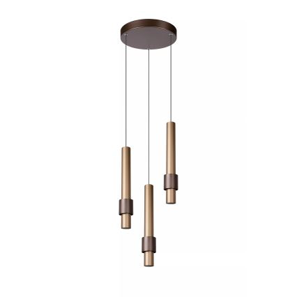 Lucide 24402/15/96 - Dimbare LED hanglamp aan een koord MARGARY 3xLED/4W/230V messing