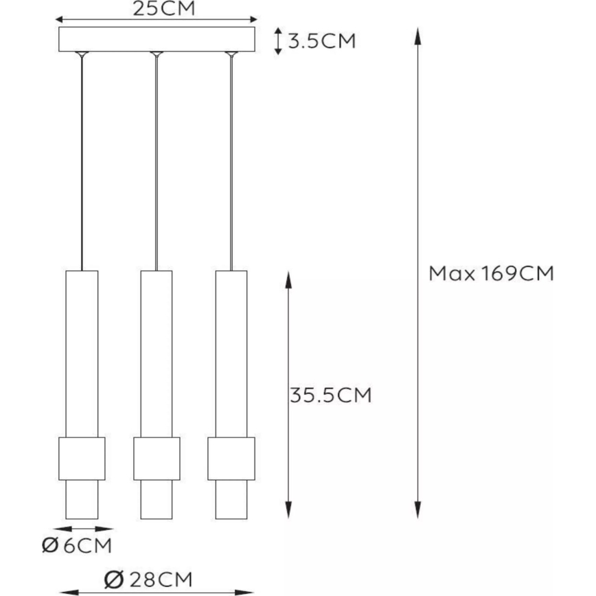 Lucide 24402/15/96 - Dimbare LED hanglamp aan een koord MARGARY 3xLED/4W/230V messing