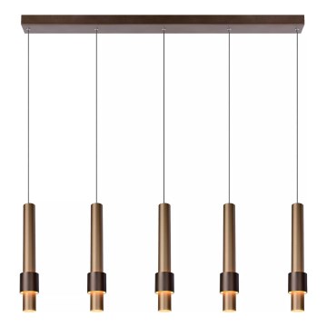 Lucide 24402/30/96 - Dimbare LED hanglamp aan een koord MARGARY 5xLED/4,2W/230V messing