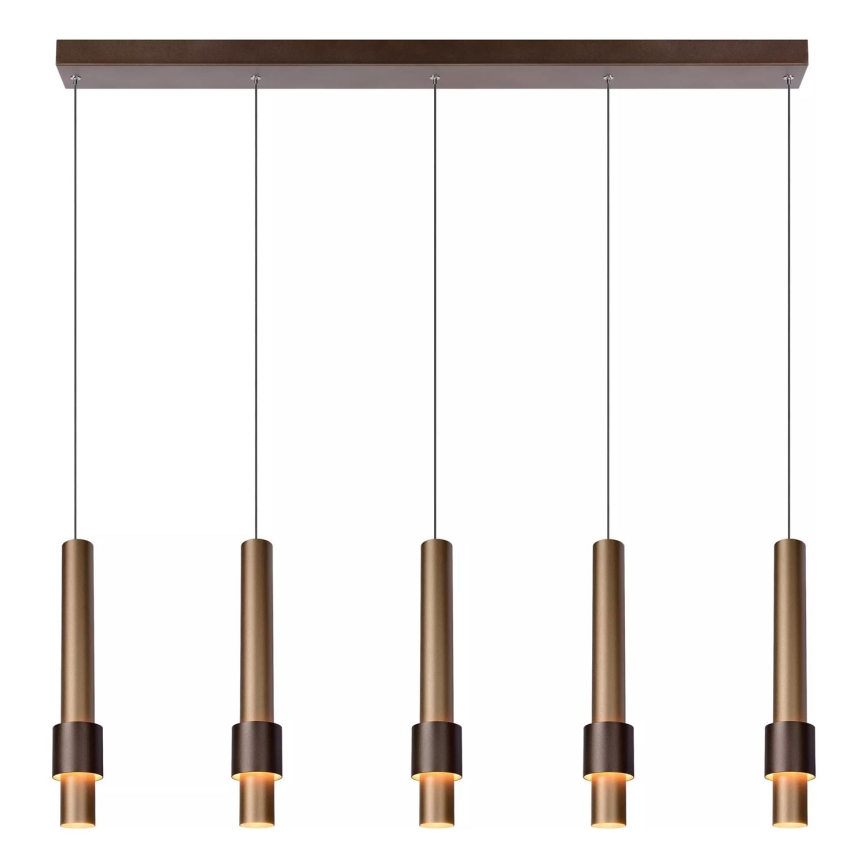Lucide 24402/30/96 - Dimbare LED hanglamp aan een koord MARGARY 5xLED/4,2W/230V messing