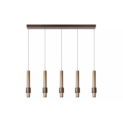 Lucide 24402/30/96 - Dimbare LED hanglamp aan een koord MARGARY 5xLED/4,2W/230V messing