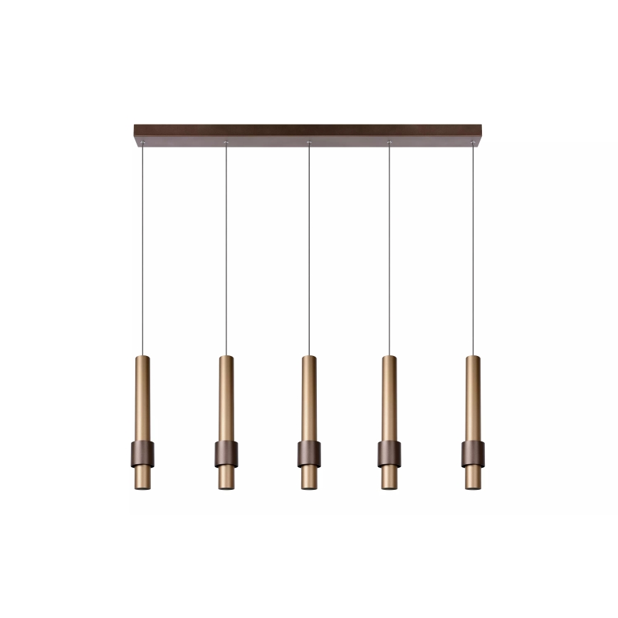 Lucide 24402/30/96 - Dimbare LED hanglamp aan een koord MARGARY 5xLED/4,2W/230V messing