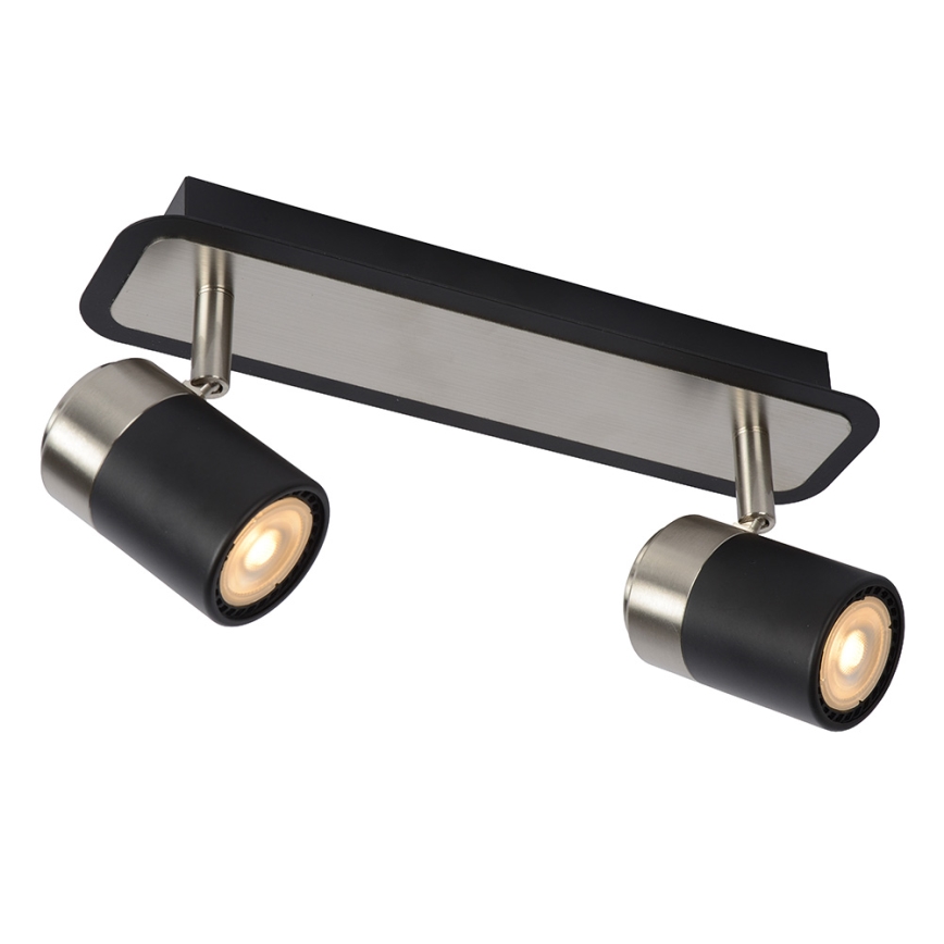Lucide 26957/10/30 - Dimbare LED Spot LENNERT 2xGU10/5W/230V zwart