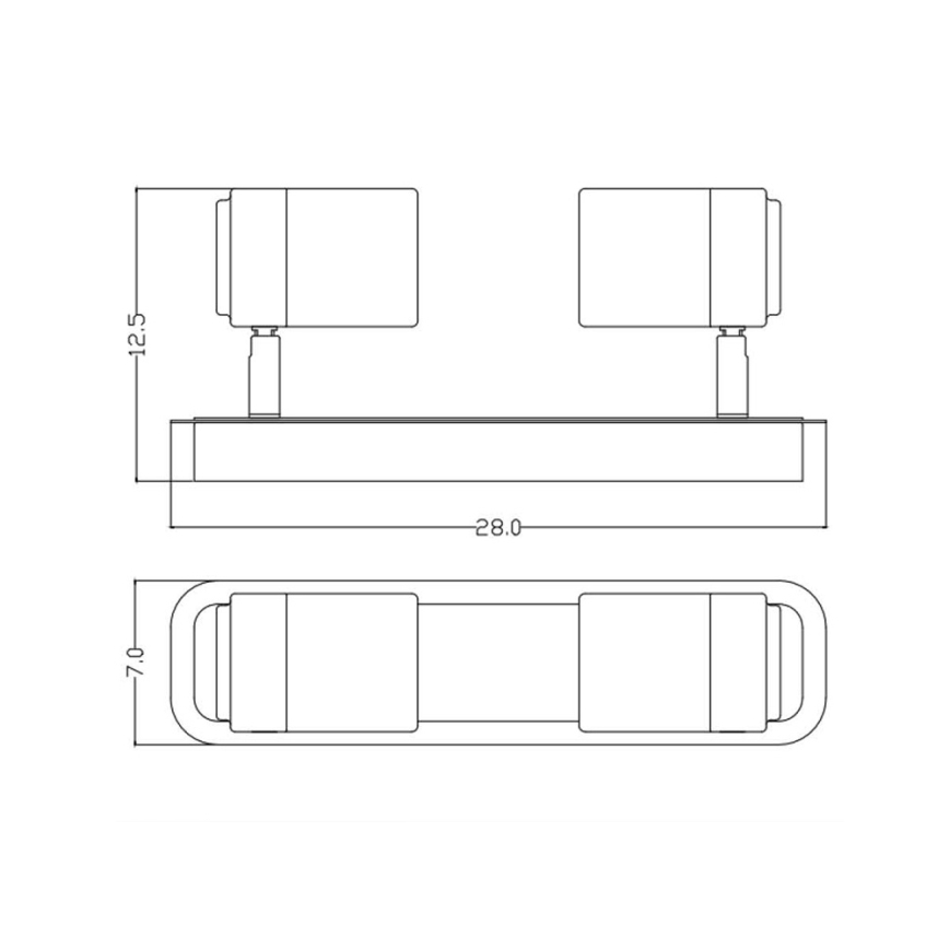Lucide 26957/10/30 - Dimbare LED Spot LENNERT 2xGU10/5W/230V zwart