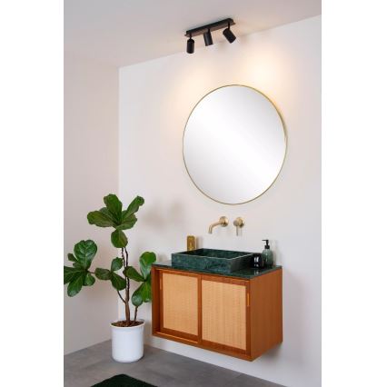 Lucide 26958/15/30 - LED Dimbaar badkamer Spot LENNERT 3xGU10/5W/230V IP44 zwart