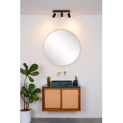 Lucide 26958/15/30 - LED Dimbaar badkamer Spot LENNERT 3xGU10/5W/230V IP44 zwart