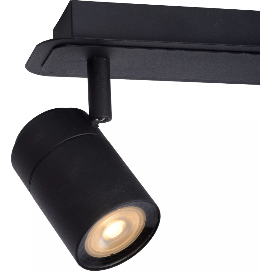 Lucide 26958/15/30 - LED Dimbaar badkamer Spot LENNERT 3xGU10/5W/230V IP44 zwart