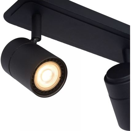 Lucide 26958/15/30 - LED Dimbaar badkamer Spot LENNERT 3xGU10/5W/230V IP44 zwart