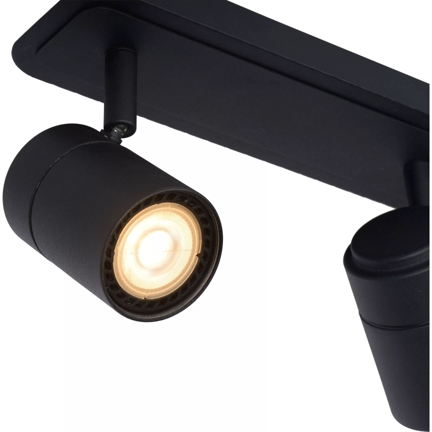 Lucide 26958/15/30 - LED Dimbaar badkamer Spot LENNERT 3xGU10/5W/230V IP44 zwart