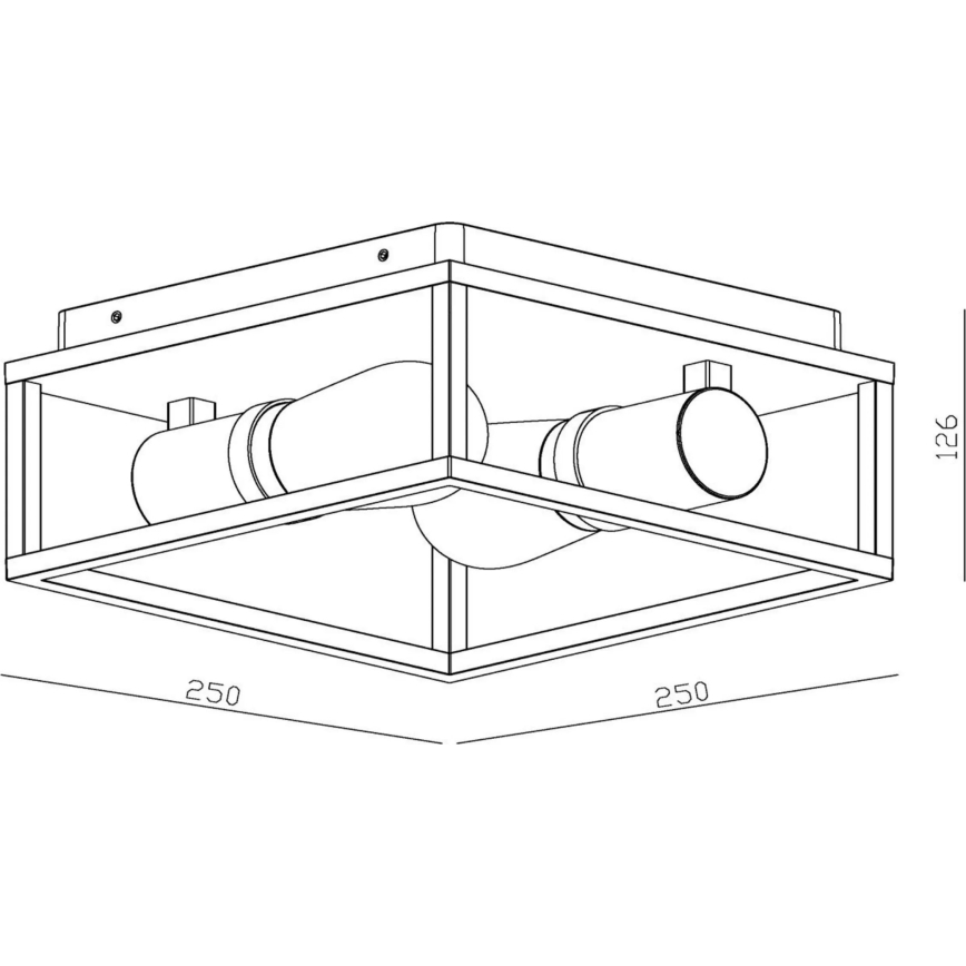 Lucide 27100/02/30 - Badkamer plafondlamp CARLYN 2xE14/6W/230V IP54 zwart