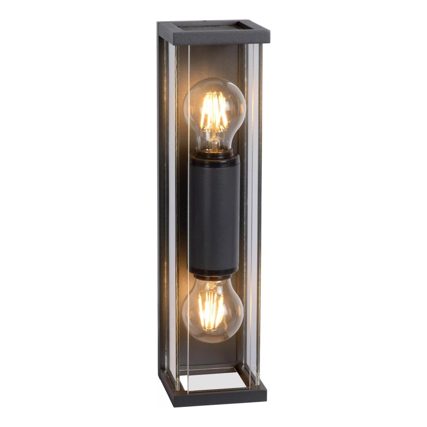 Lucide 27885/02/30 - Wandlamp voor buiten CLAIRE 2xE27/15W/230V IP54