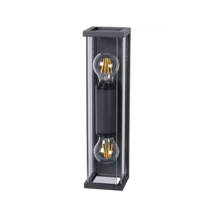 Lucide 27885/02/30 - Wandlamp voor buiten CLAIRE 2xE27/15W/230V IP54