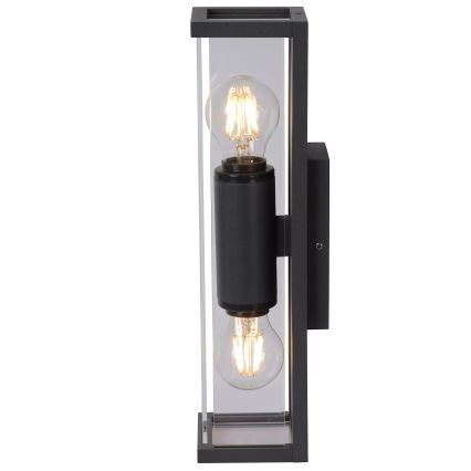 Lucide 27885/02/30 - Wandlamp voor buiten CLAIRE 2xE27/15W/230V IP54