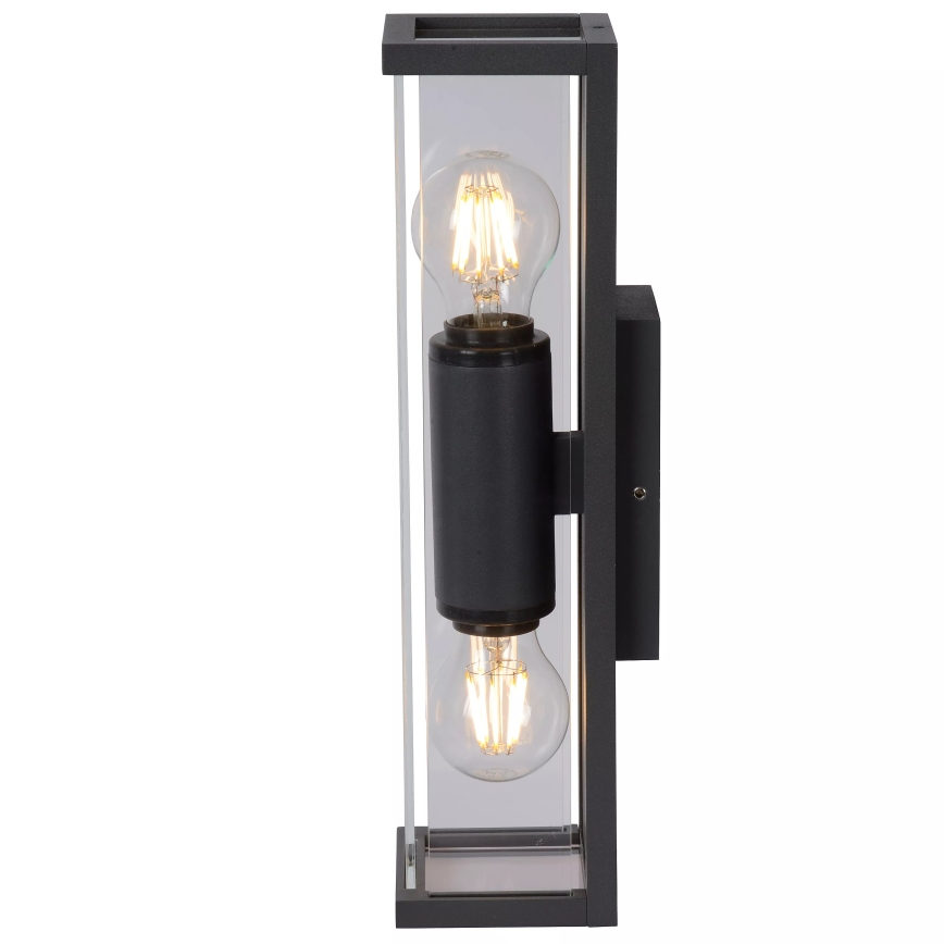 Lucide 27885/02/30 - Wandlamp voor buiten CLAIRE 2xE27/15W/230V IP54