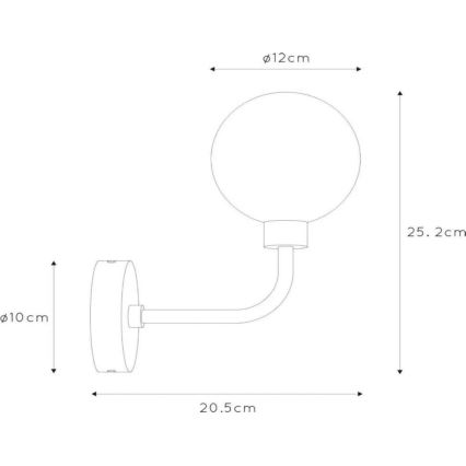 Lucide 30265/01/30 - Badkamer Wand Lamp BEREND 1xG9/33W/230V IP44 zwart