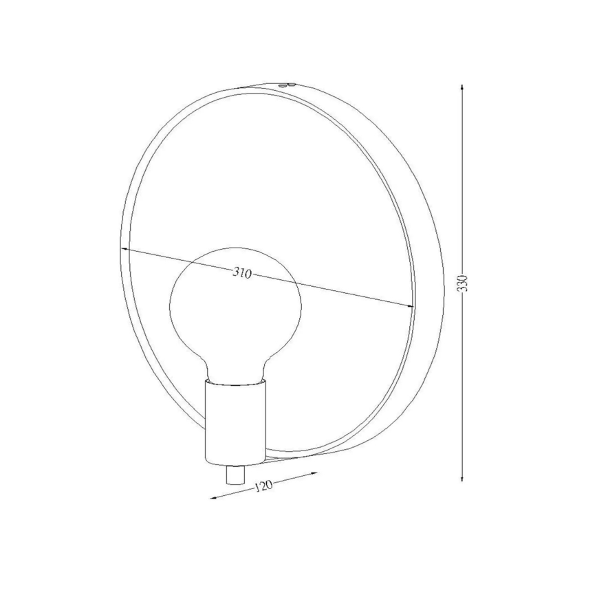 Lucide 36213/31/30 - Wandlamp met spiegel REFLEX 1xE27/25W/230V zwart