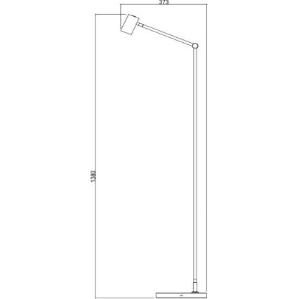 Lucide 36722/03/30 - LED Dimbaar aanraken Staande lamp TIPIK LED/3W/230V zwart