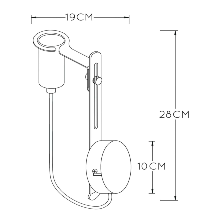 Lucide 45278/01/30 - Wandlamp MALCOLM 1xE27/60W/230V