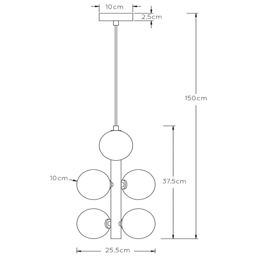 Lucide 45474/06/02 - Hanglamp aan een koord TYCHO 6xG9/28W/230V