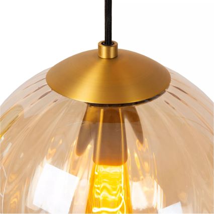 Lucide 45493/03/33 - Hanglamp aan een koord MONSARAZ 3xE27/40W/230V groen/beige