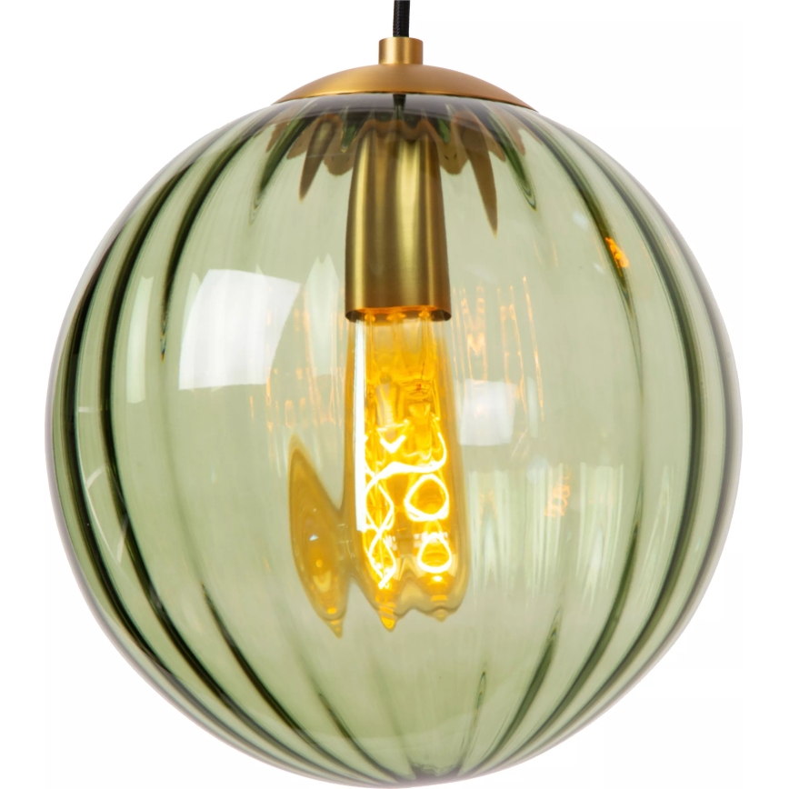 Lucide 45493/04/33 - Hanglamp aan een koord MONSARAZ 4xE27/40W/230V groen/beige