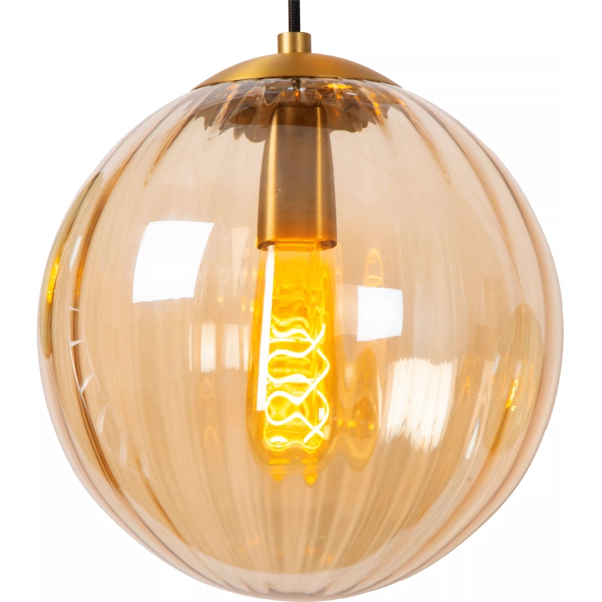 Lucide 45493/04/33 - Hanglamp aan een koord MONSARAZ 4xE27/40W/230V groen/beige