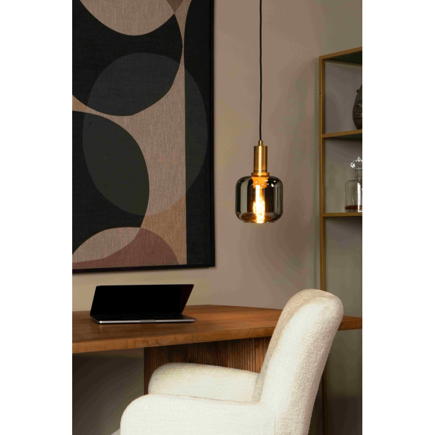 Lucide 45494/16/65 - Hanglamp aan een koord JOANET 1xE27/40W/230V zwart