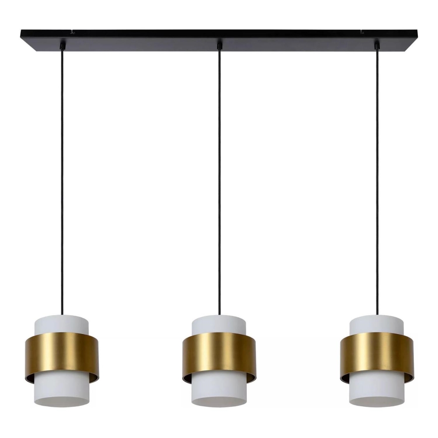Lucide 45497/03/02 - Hanglamp aan een koord FIRMIN 3xE27/40W/230V goud