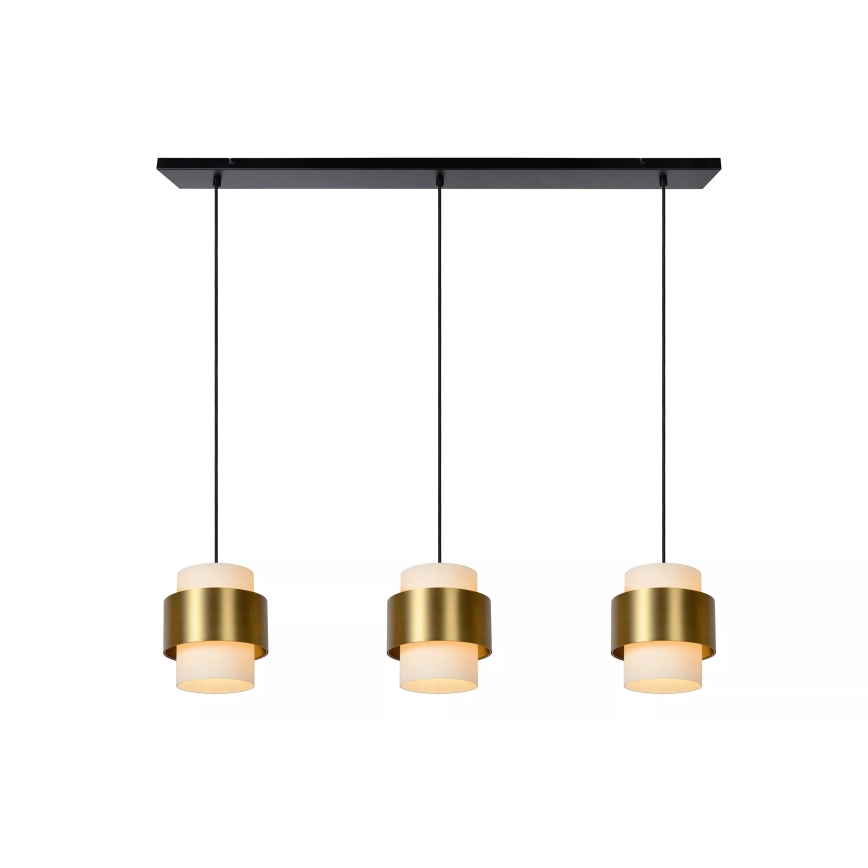 Lucide 45497/03/02 - Hanglamp aan een koord FIRMIN 3xE27/40W/230V goud