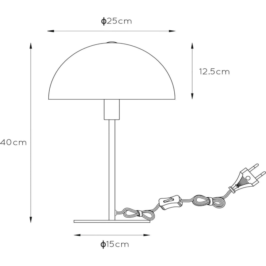 Lucide 45596/01/30 - Tafellamp SIEMON 1xE14/25W/230V zwart