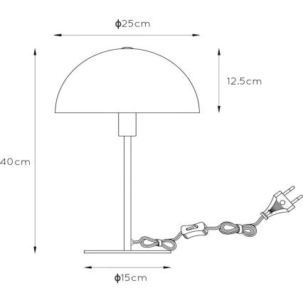 Lucide 45596/01/44 - Tafellamp SIEMON 1xE14/25W/230V oranje