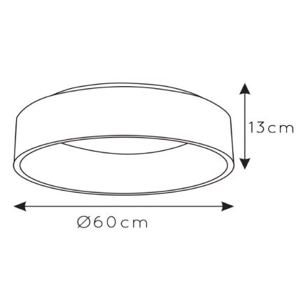 Lucide 46100/42/30 - Dimbare LED plafondlamp TALOWE LED/42W/230V zwart