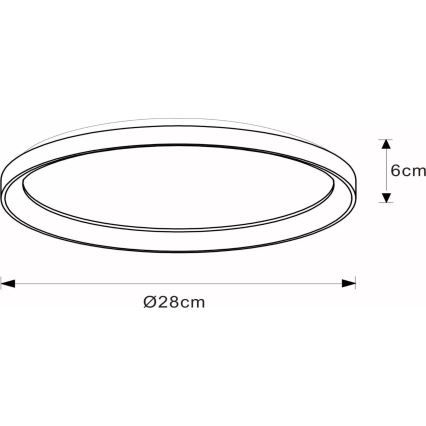 Lucide 46103/20/02 - Dimbare LED plafondlamp VIDAL LED/20W/230V diameter 28 cm goud