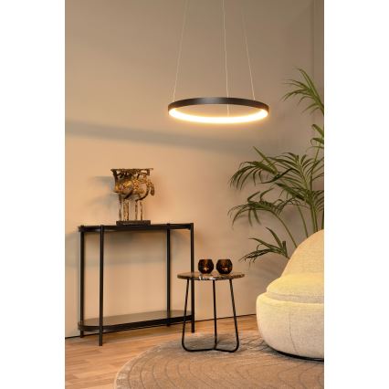 Lucide 46403/48/30 - Dimbare LED hanglamp aan een koord VIDAL LED/48W/230V diameter 58 cm zwart