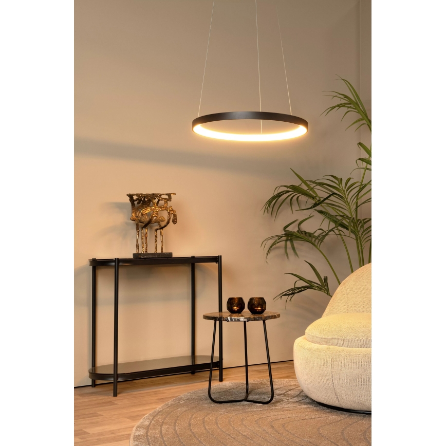 Lucide 46403/48/30 - Dimbare LED hanglamp aan een koord VIDAL LED/48W/230V diameter 58 cm zwart
