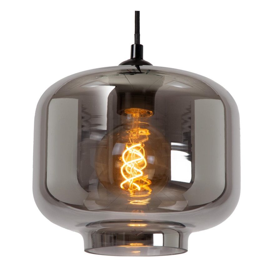 Lucide 46413/13/65 - Hanglamp aan een koord MEDINE 3xE27/40W/230V gerookt
