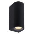 Lucide 69801/02/30 - Wand Lamp voor Buiten ZARO 2xGU10/35W/230V IP44 zwart