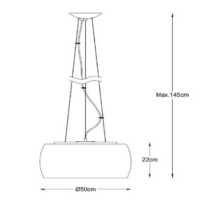Lucide 70463/06/11 - Hanglamp PEARL 6xG9/28W/230V