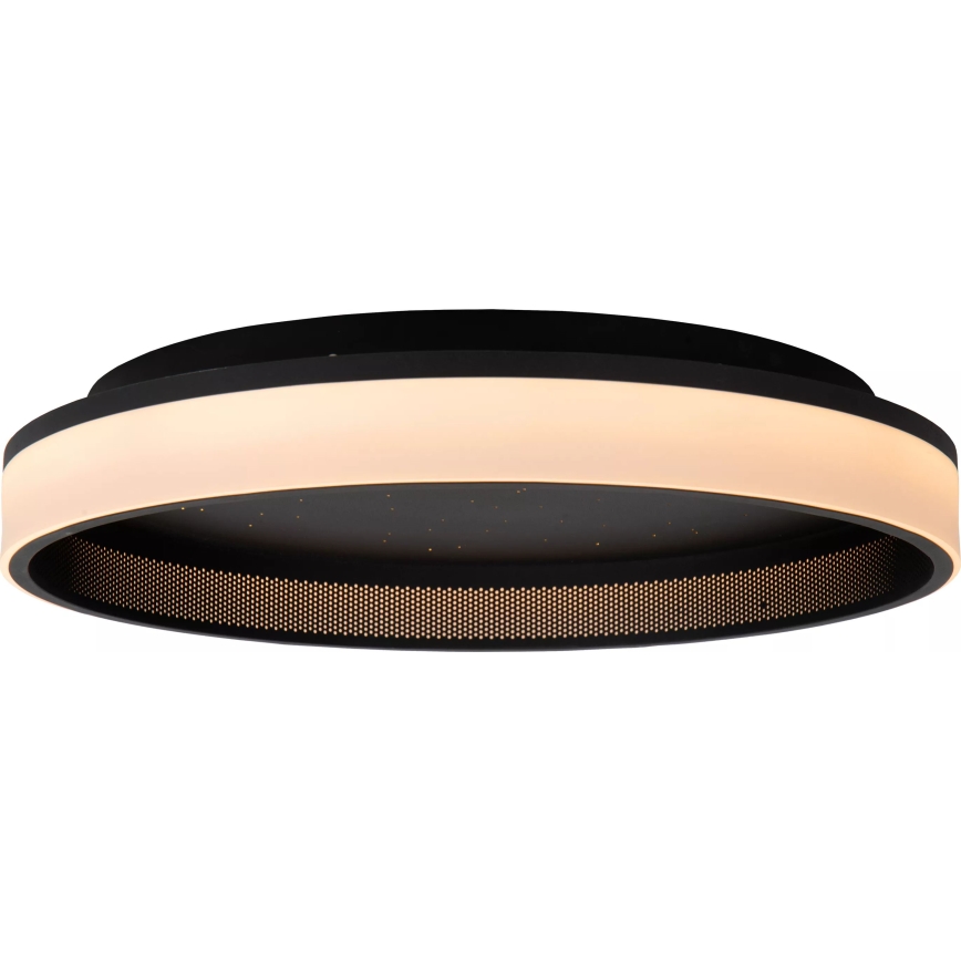 Lucide 71102/40/30 - Dimbare LED plafondlamp ESTREJA LED/40W/230V 2500-3000K diameter 40 cm zwart + afstandsbediening