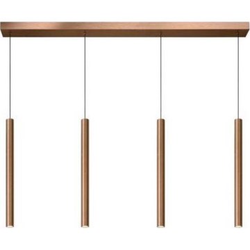 Lucide 74403/04/97 –Dimbare LED Hanglamp aan een koord LORENZ 4×LED/4W/230V Koper