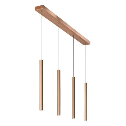 Lucide 74403/04/97 –Dimbare LED Hanglamp aan een koord LORENZ 4×LED/4W/230V Koper