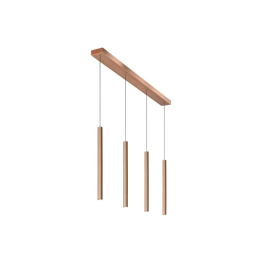 Lucide 74403/04/97 –Dimbare LED Hanglamp aan een koord LORENZ 4×LED/4W/230V Koper