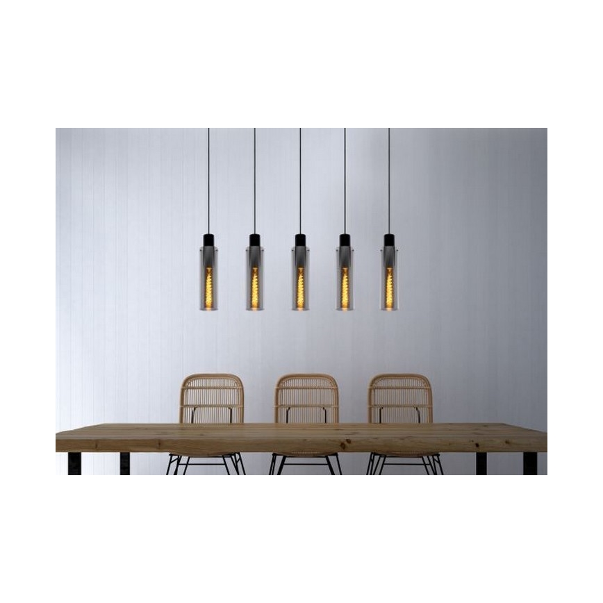 Lucide 74404/05/65 - Hanglamp aan koord ORLANDO 5xE27/40W/230V