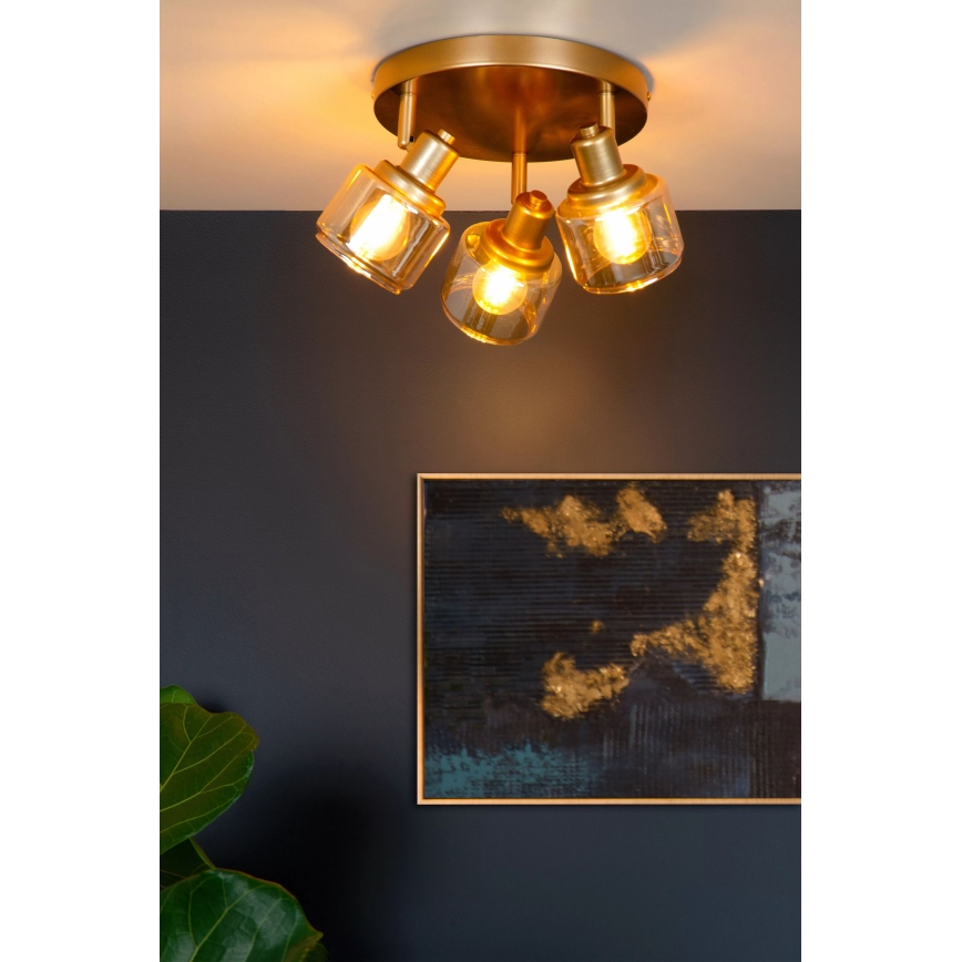 Lucide 77979/13/02 - Spot BJORN 3xE14/40W/230V goud