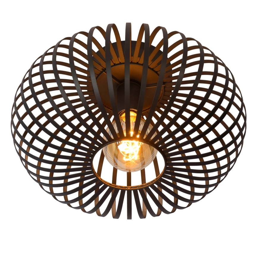 Lucide 78174/40/30 - Plafondlamp MANUELA 1xE27/60W/230V diameter 39,5 cm zwart