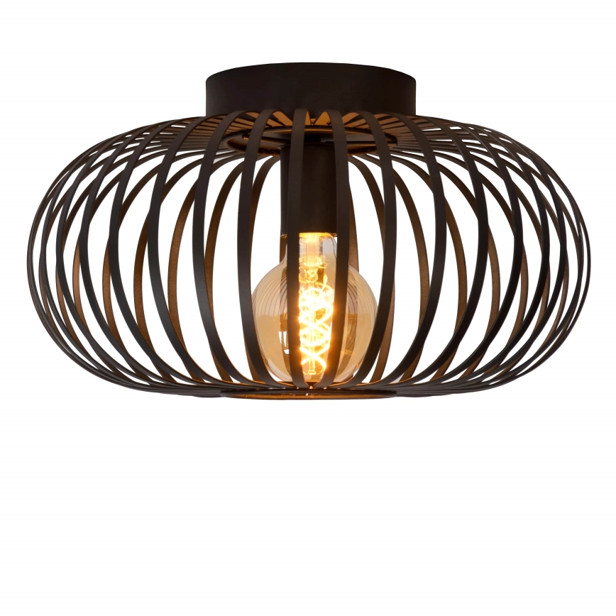Lucide 78174/40/30 - Plafondlamp MANUELA 1xE27/60W/230V diameter 39,5 cm zwart