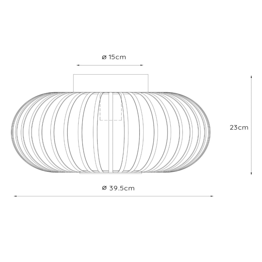 Lucide 78174/40/30 - Plafondlamp MANUELA 1xE27/60W/230V diameter 39,5 cm zwart