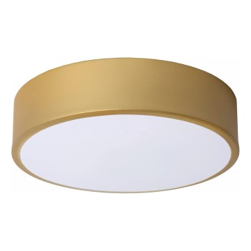 Lucide 79185/20/02 - Dimbare LED plafondlamp UNAR LED/12W/230V diameter 20 cm goud
