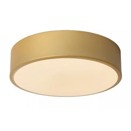 Lucide 79185/20/02 - Dimbare LED plafondlamp UNAR LED/12W/230V diameter 20 cm goud