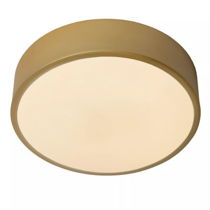 Lucide 79185/20/02 - Dimbare LED plafondlamp UNAR LED/12W/230V diameter 20 cm goud